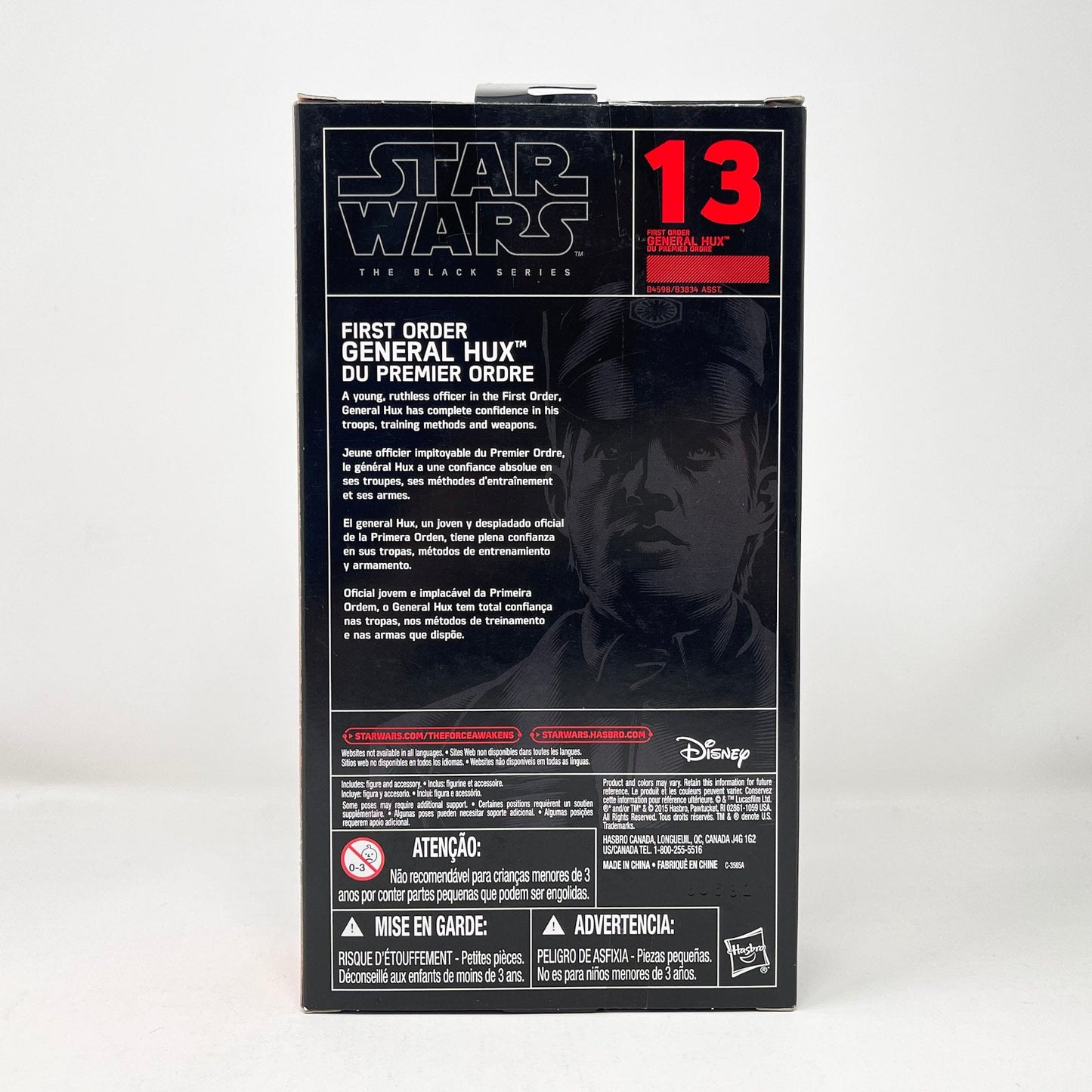 Vintage Hasbro Star Wars Black Series Sealed Figures First Order General Hux #13 - Black Series Hasbro Star Wars Action Figure