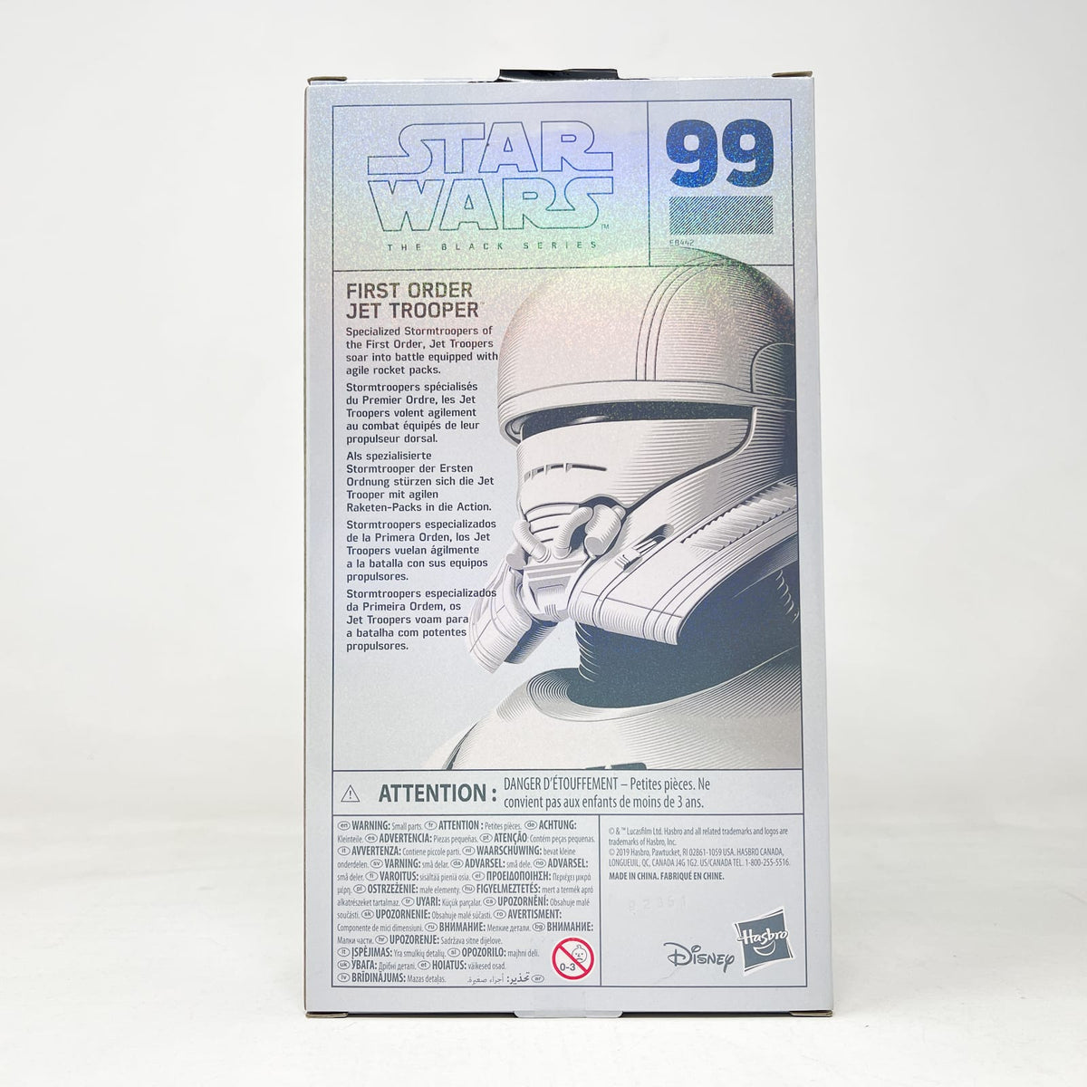 Vintage Hasbro Star Wars Black Series Sealed Figures First Order Jet Trooper (Carbonized) #99 - Hasbro Black Series (2019)