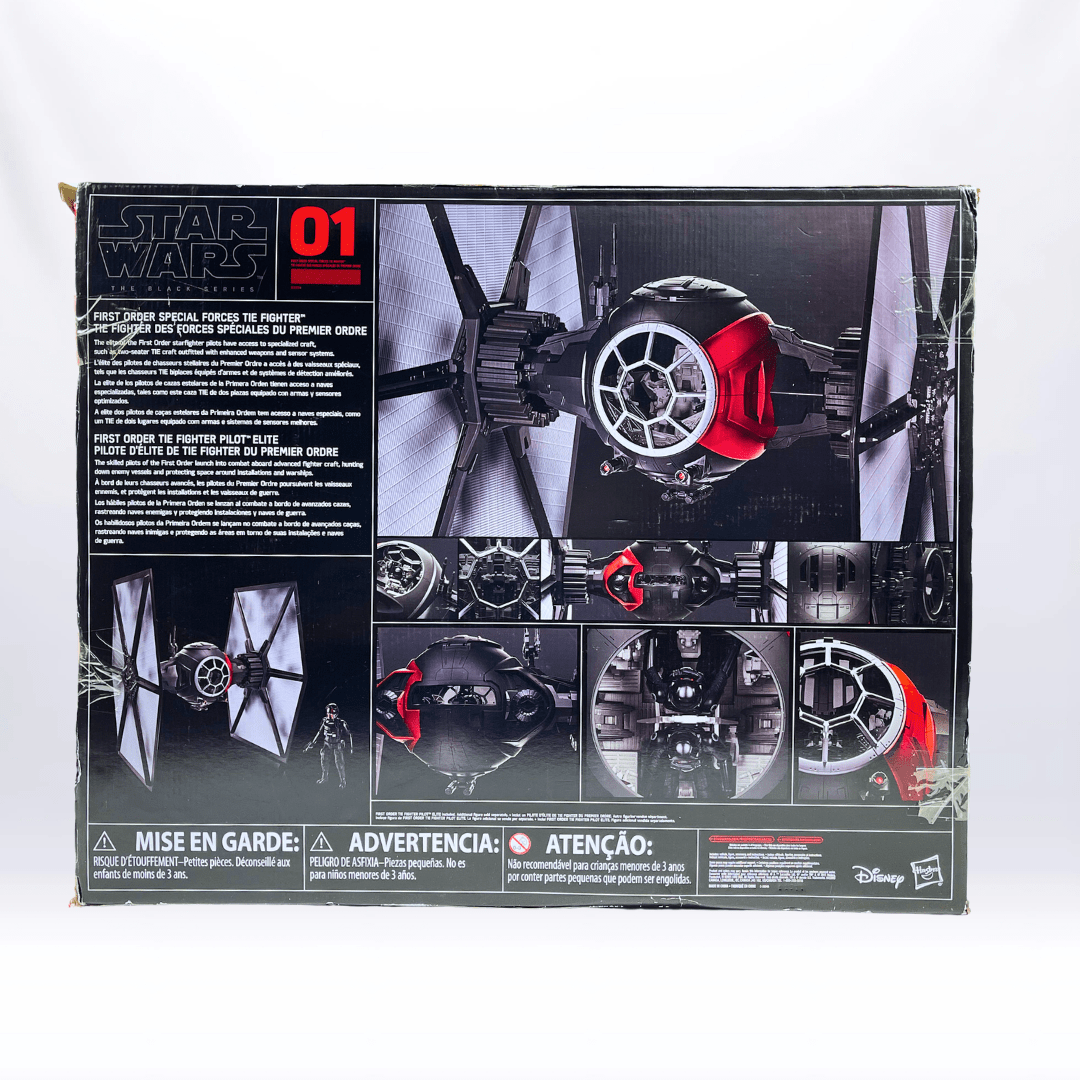 Vintage Hasbro Star Wars Black Series Sealed Figures First Order Special Forces TIE Fighter #01 w/ Pilot - Black Series Hasbro Star Wars 1:12 Scale Vehicle