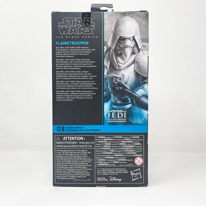 Vintage Hasbro Star Wars Black Series Sealed Figures Flametrooper (Fallen Order) GG 03 - Black Series Hasbro Star Wars Action Figure