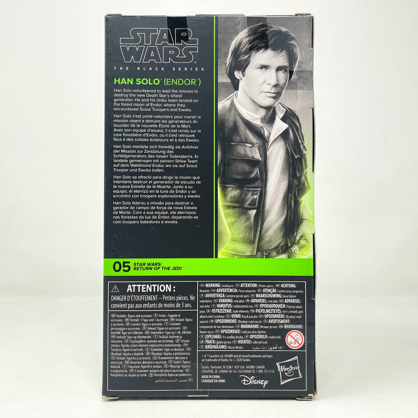 Vintage Hasbro Star Wars Black Series Sealed Figures Han Solo (Endor) ROTJ 05 - Hasbro Black Series (2020)