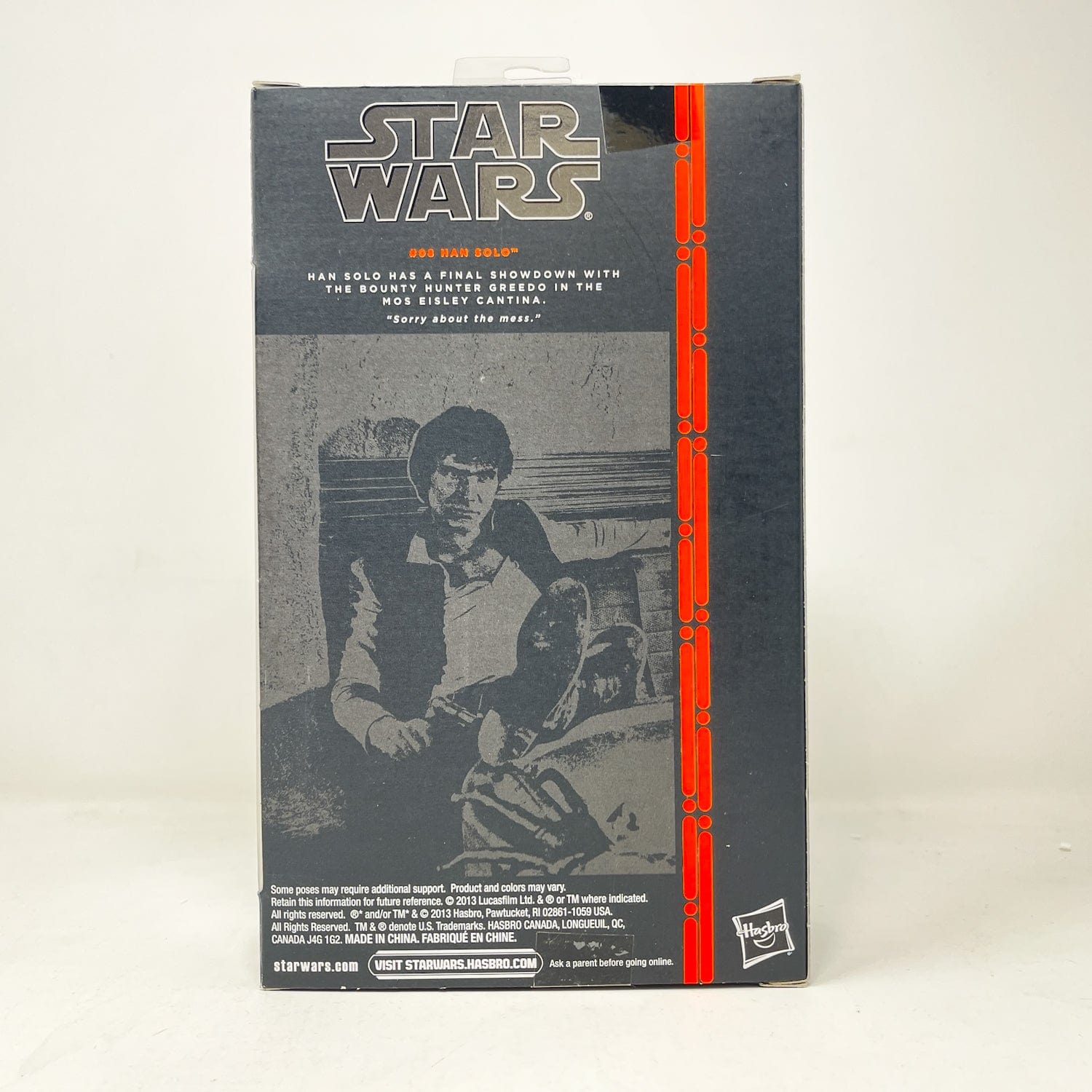 Vintage Hasbro Star Wars Black Series Sealed Figures Han Solo - Orange #08 - Black Series Hasbro Star Wars Action Figure