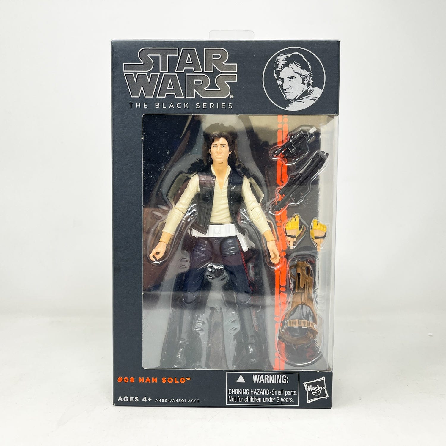 Vintage Hasbro Star Wars Black Series Sealed Figures Han Solo - Orange #08 - Black Series Hasbro Star Wars Action Figure