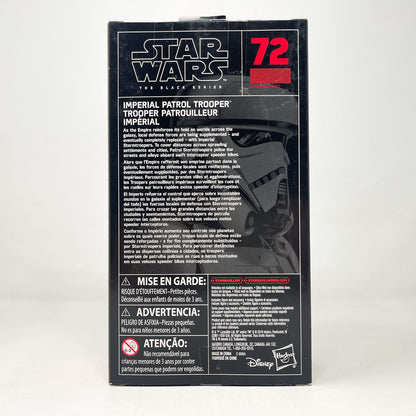 Vintage Hasbro Star Wars Black Series Sealed Figures Imperial Patrol Trooper #72 - Hasbro Black Series (2018)