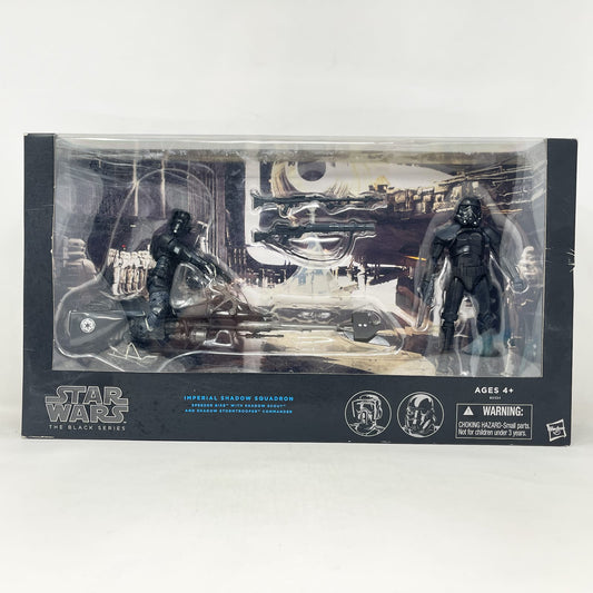 Vintage Hasbro Star Wars Black Series Sealed Figures Imperial Shadow Squadron Speeder Bike with Clone Troopers - Hasbro Black Series (2015)
