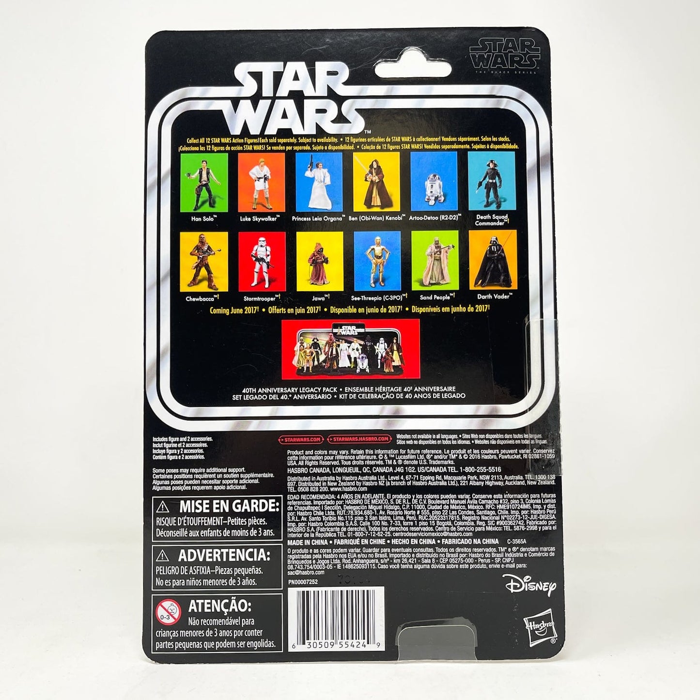 Vintage Hasbro Star Wars Black Series Sealed Figures Luke Skywalker (ANH) - Black Series 40th Hasbro Star Wars Action Figure