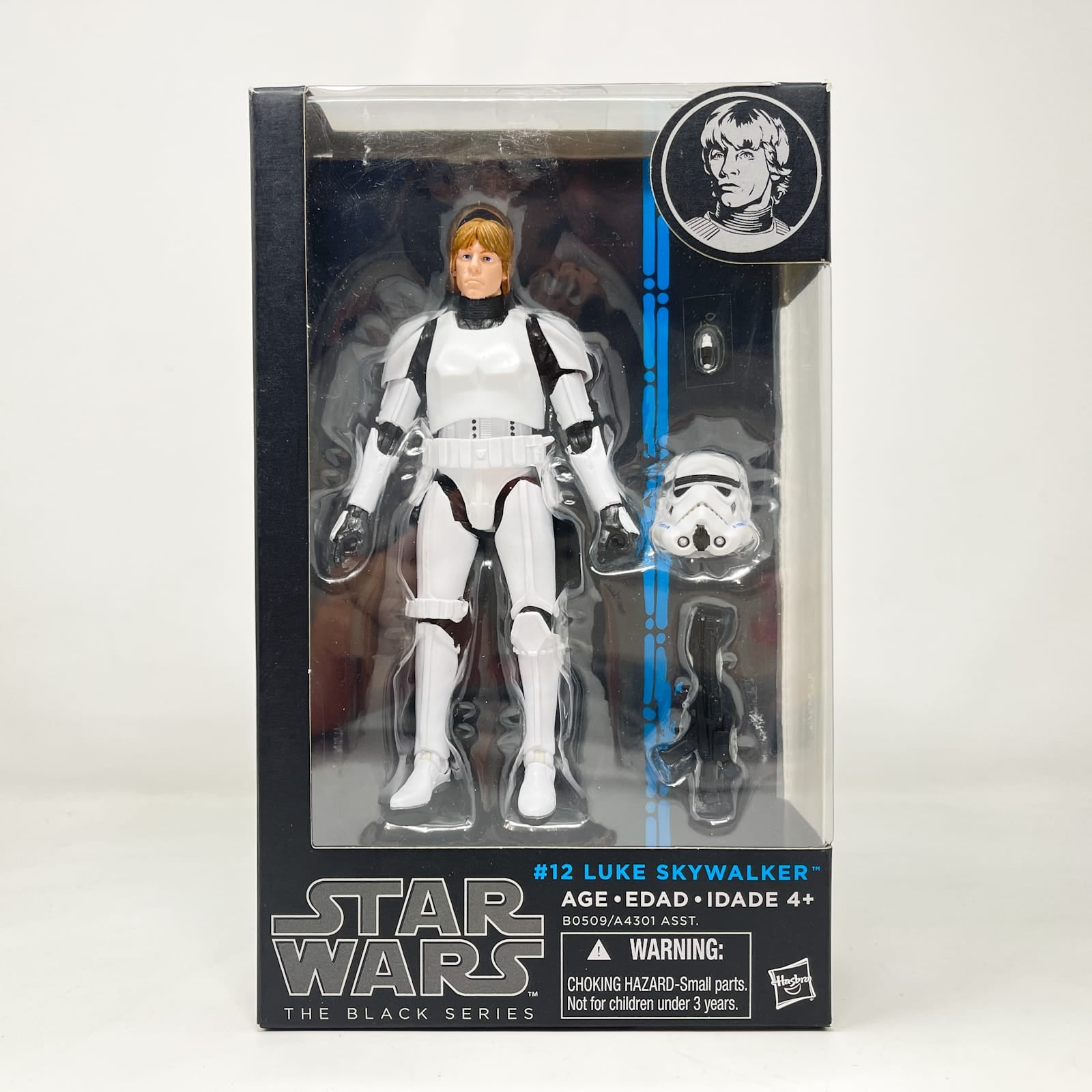 Vintage Hasbro Star Wars Black Series Sealed Figures Luke Skywalker - Stormtrooper Disguise #12 - Blue Line - Hasbro Black Series (2015)