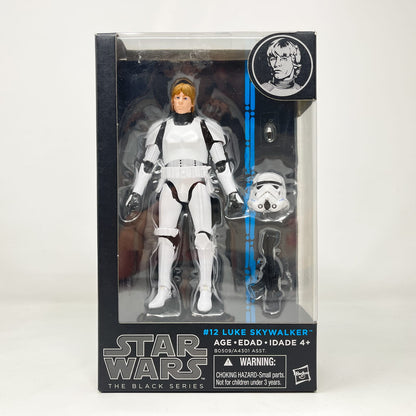 Vintage Hasbro Star Wars Black Series Sealed Figures Luke Skywalker - Stormtrooper Disguise #12 - Blue Line - Hasbro Black Series (2015)