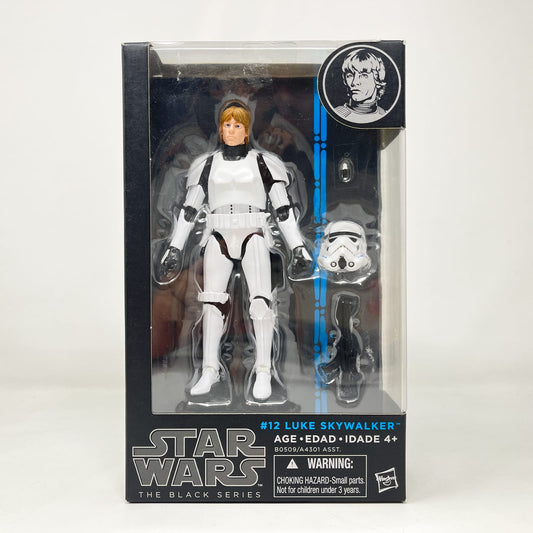 Vintage Hasbro Star Wars Black Series Sealed Figures Luke Skywalker - Stormtrooper Disguise #12 - Blue Line - Hasbro Black Series (2015)