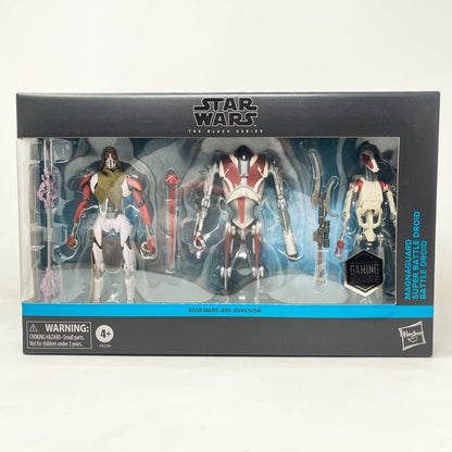 Vintage Hasbro Star Wars Black Series Sealed Figures MagnaGuard, Super Battle Droid and Battle Droid Set 3-Pack - Hasbro Black Series