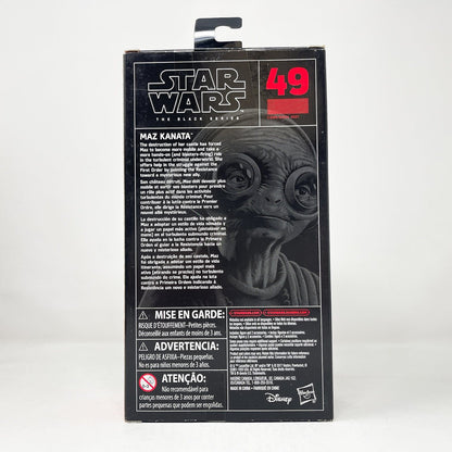 Vintage Hasbro Star Wars Black Series Sealed Figures Maz Kanata #49 - Black Series Hasbro Star Wars Action Figure