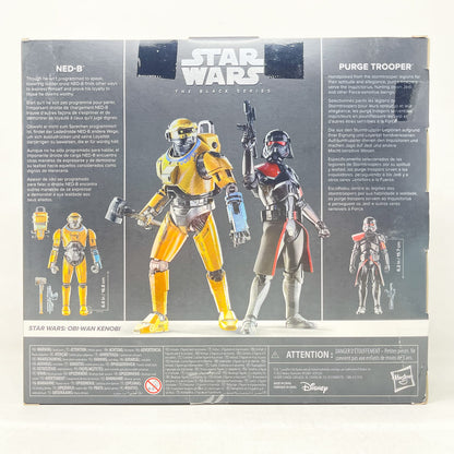 Vintage Hasbro Star Wars Black Series Sealed Figures NED-B & Purge Trooper (Carbonized) Deluxe - Hasbro Black Series (2023)