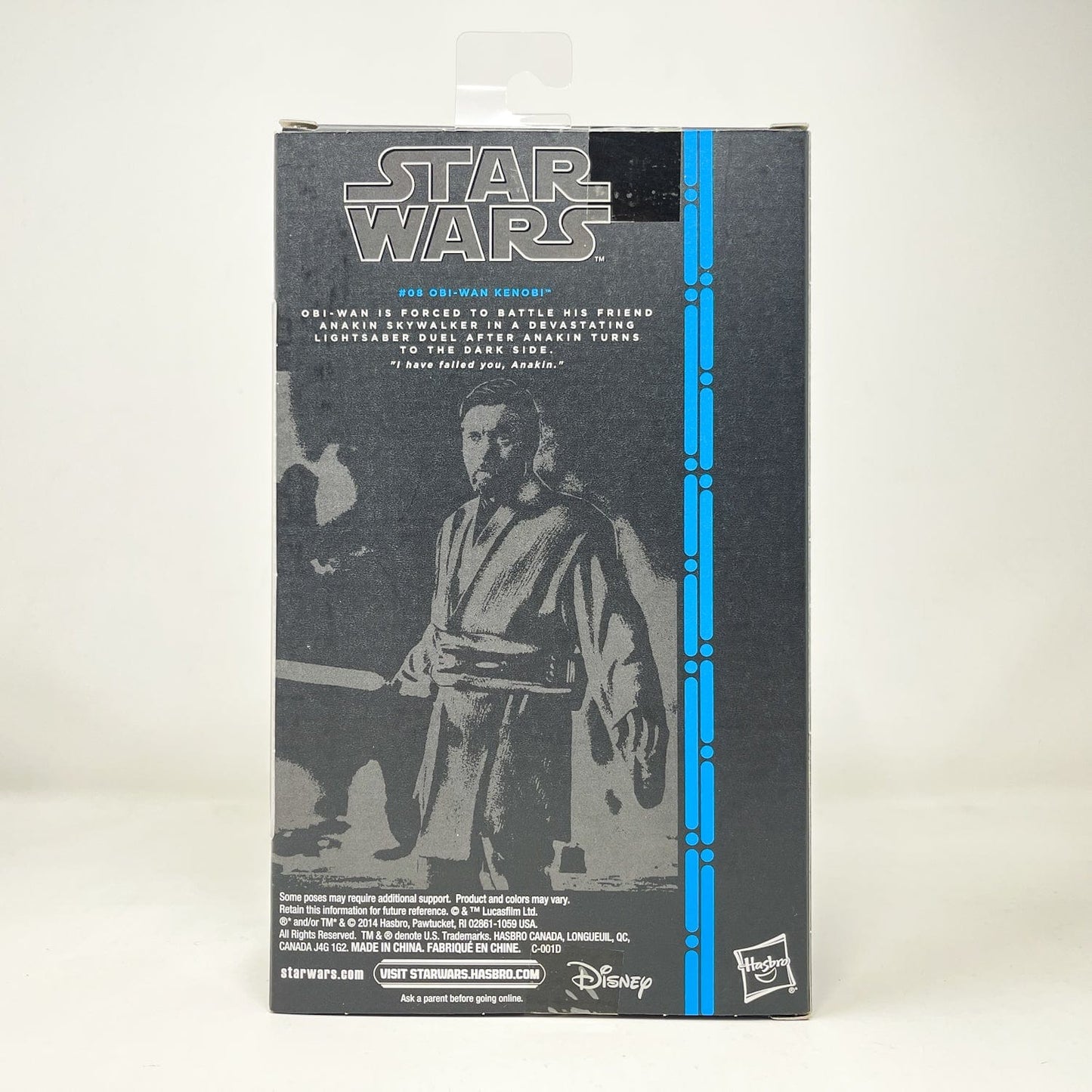 Vintage Hasbro Star Wars Black Series Sealed Figures Obi Wan Kenobi #08 (2014) Blue Line - Black Series Hasbro Star Wars Action Figure