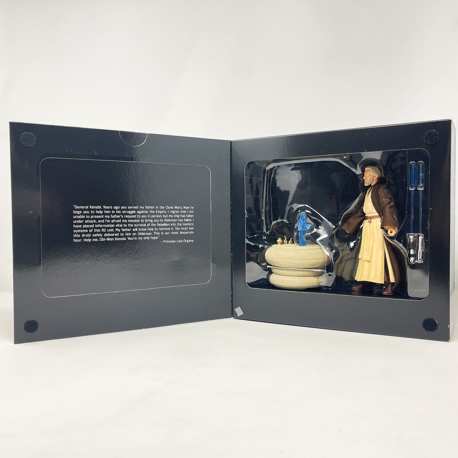 Vintage Hasbro Star Wars Black Series Sealed Figures Obi-Wan Kenobi with Leia Hologram Table (SDCC 2016) - Black Series Hasbro Star Wars Box Set