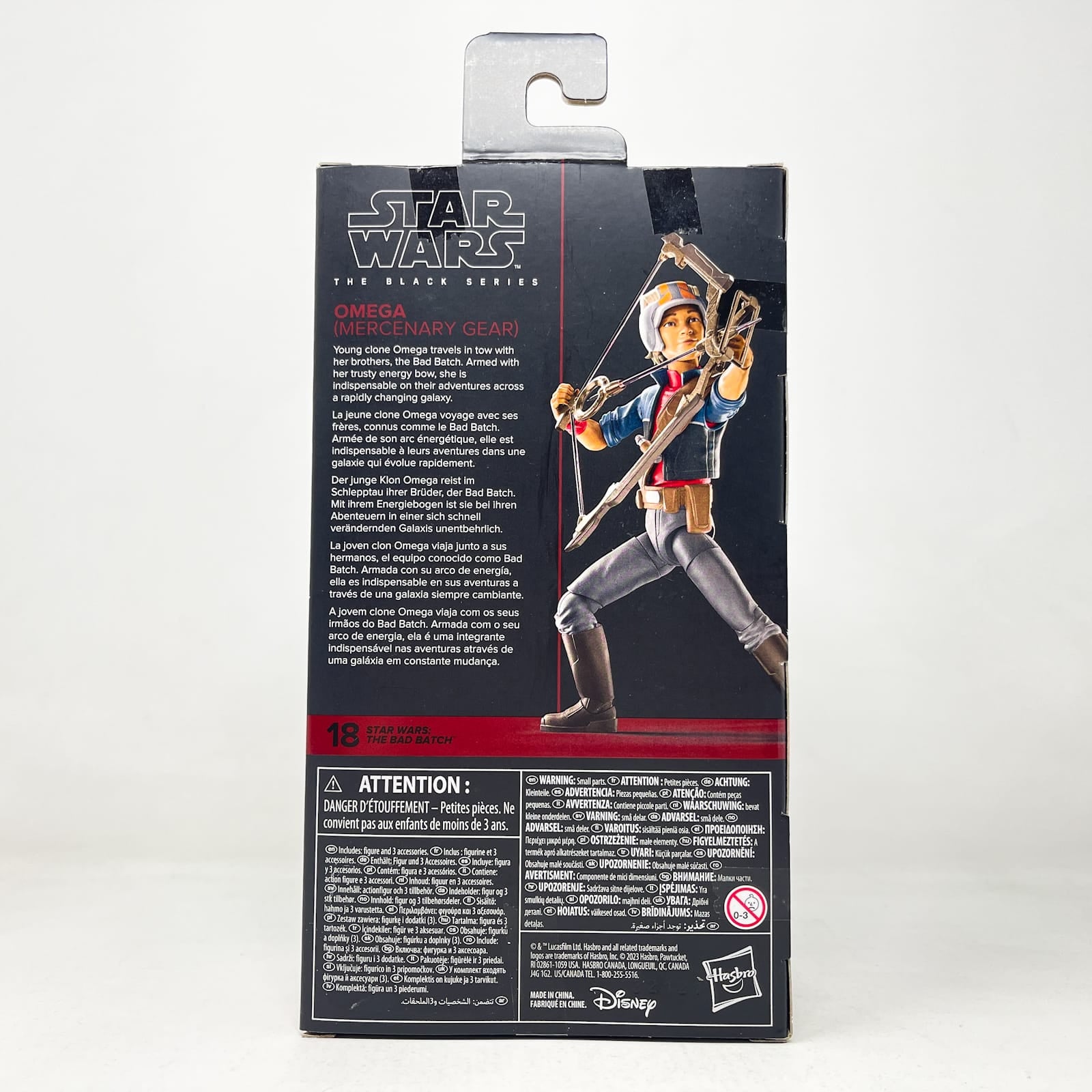 Vintage Hasbro Star Wars Black Series Sealed Figures Omega (Mercenary Gear) - The Bad Batch BB 18 - Hasbro Black Series (2023)