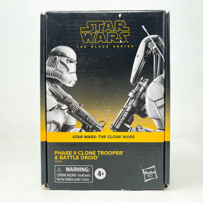 Vintage Hasbro Star Wars Black Series Sealed Figures Phase II Clone Trooper & Battle Droid 2-pack - Hasbro Black Series (2024)