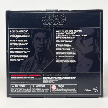 Vintage Hasbro Star Wars Black Series Sealed Figures Poe Dameron & Riot Control Stormtrooper - Black Series