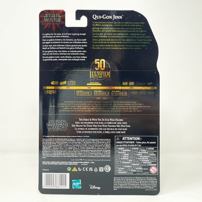 Vintage Hasbro Star Wars Black Series Sealed Figures Qui-Gon Jinn (TPM) - 50th Anniversary - Hasbro Black Series (2021)