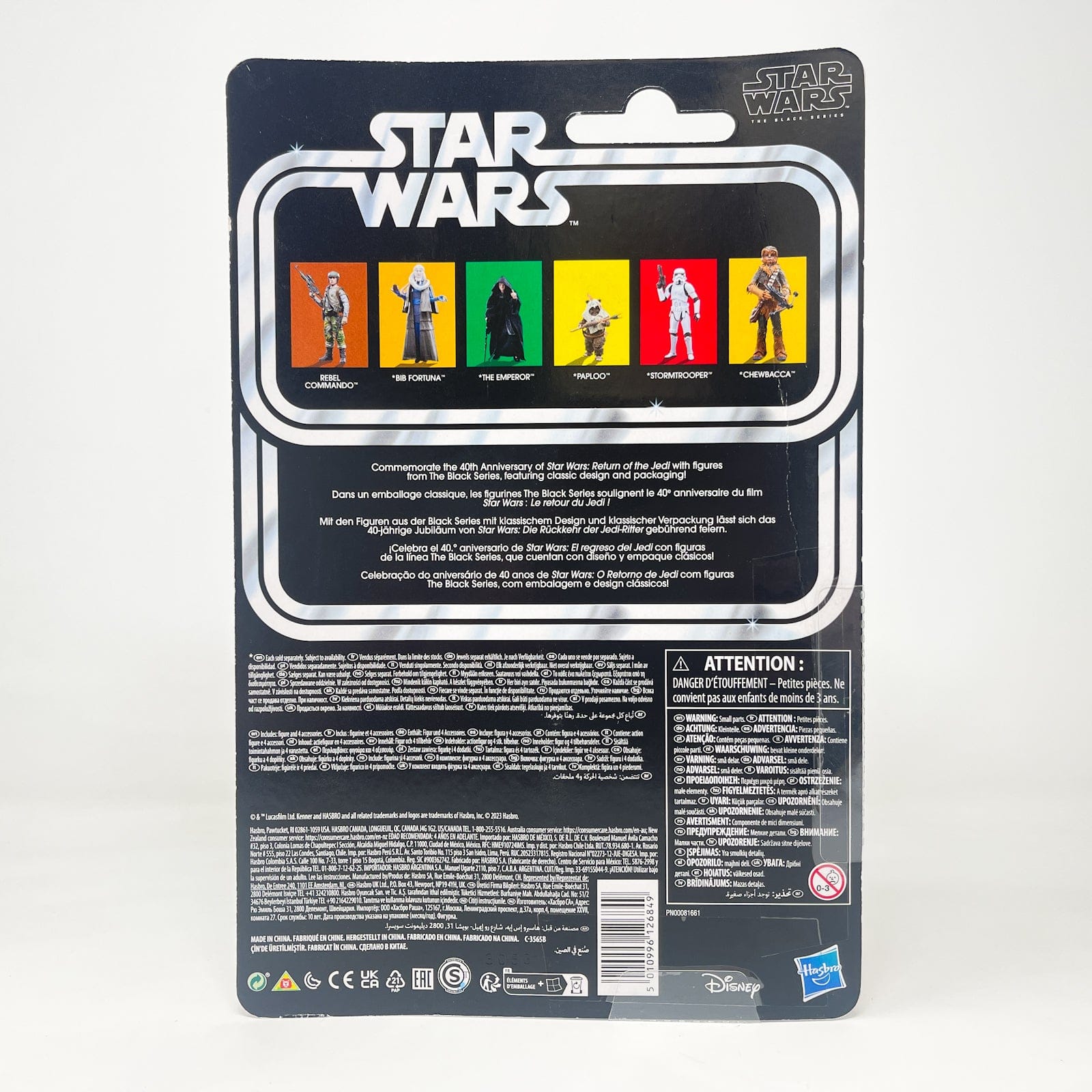Vintage Hasbro Star Wars Black Series Sealed Figures Rebel Commando (ROTJ) - 40th Anniversary - Hasbro Black Series (2023)