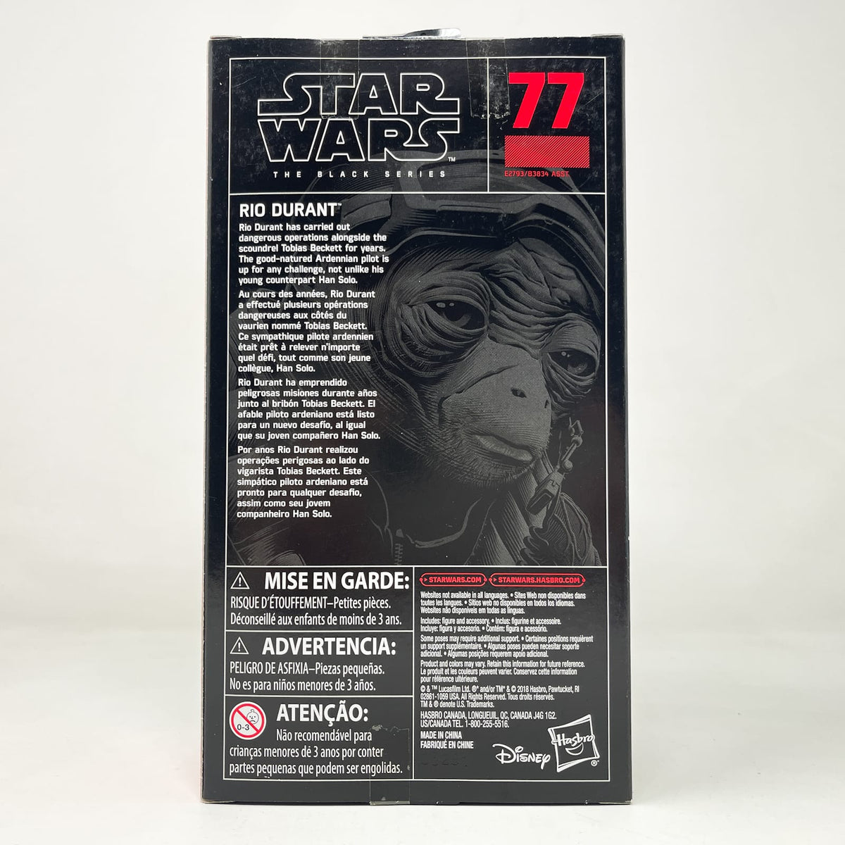 Vintage Hasbro Star Wars Black Series Sealed Figures Rio Durant #77 - Hasbro Black Series (2018)