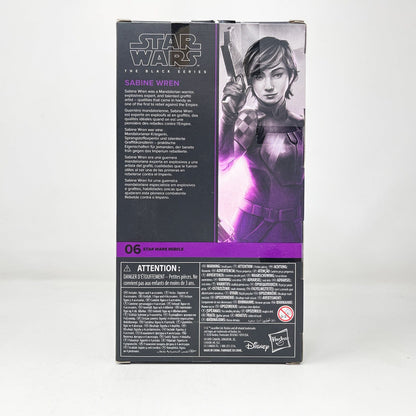 Vintage Hasbro Star Wars Black Series Sealed Figures Sabine Wren (Rebels) REB 06 (2020) - Black Series Hasbro Star Wars Action Figure