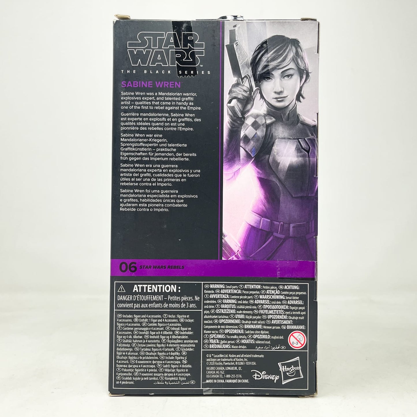 Vintage Hasbro Star Wars Black Series Sealed Figures Sabine Wren (Rebels) REB 06 - Hasbro Black Series (2020)