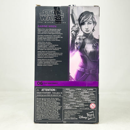 Vintage Hasbro Star Wars Black Series Sealed Figures Sabine Wren (Rebels) REB 06 - Hasbro Black Series (2020)