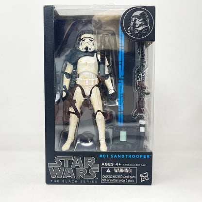 Vintage Hasbro Star Wars Black Series Sealed Figures Sandtrooper #01 (2014) Blue Line - Black Series Hasbro Star Wars Action Figure