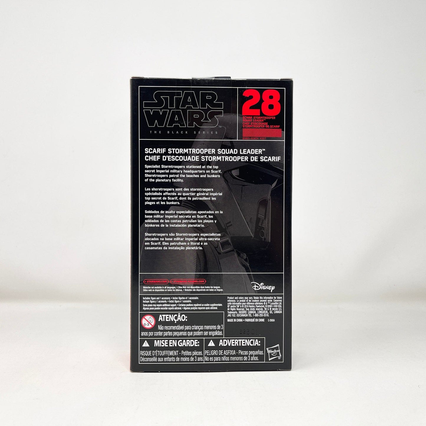 Vintage Hasbro Star Wars Black Series Sealed Figures Scarif Stormtrooper Squad Leader #28 (2016) - Black Series Hasbro Star Wars Action Figure