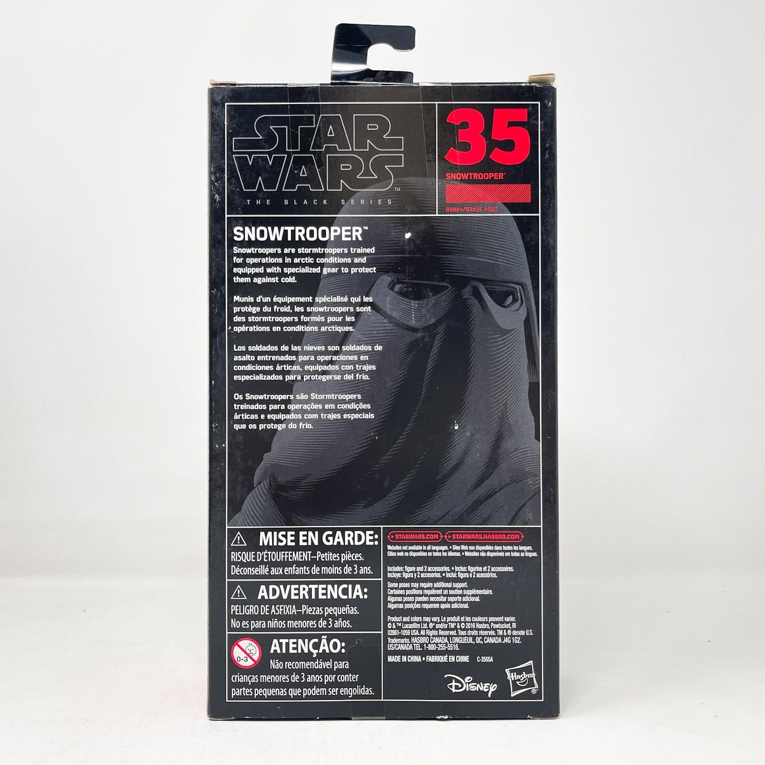 Vintage Hasbro Star Wars Black Series Sealed Figures Snowtrooper (ESB) #35 - Black Series Hasbro Star Wars Action Figure
