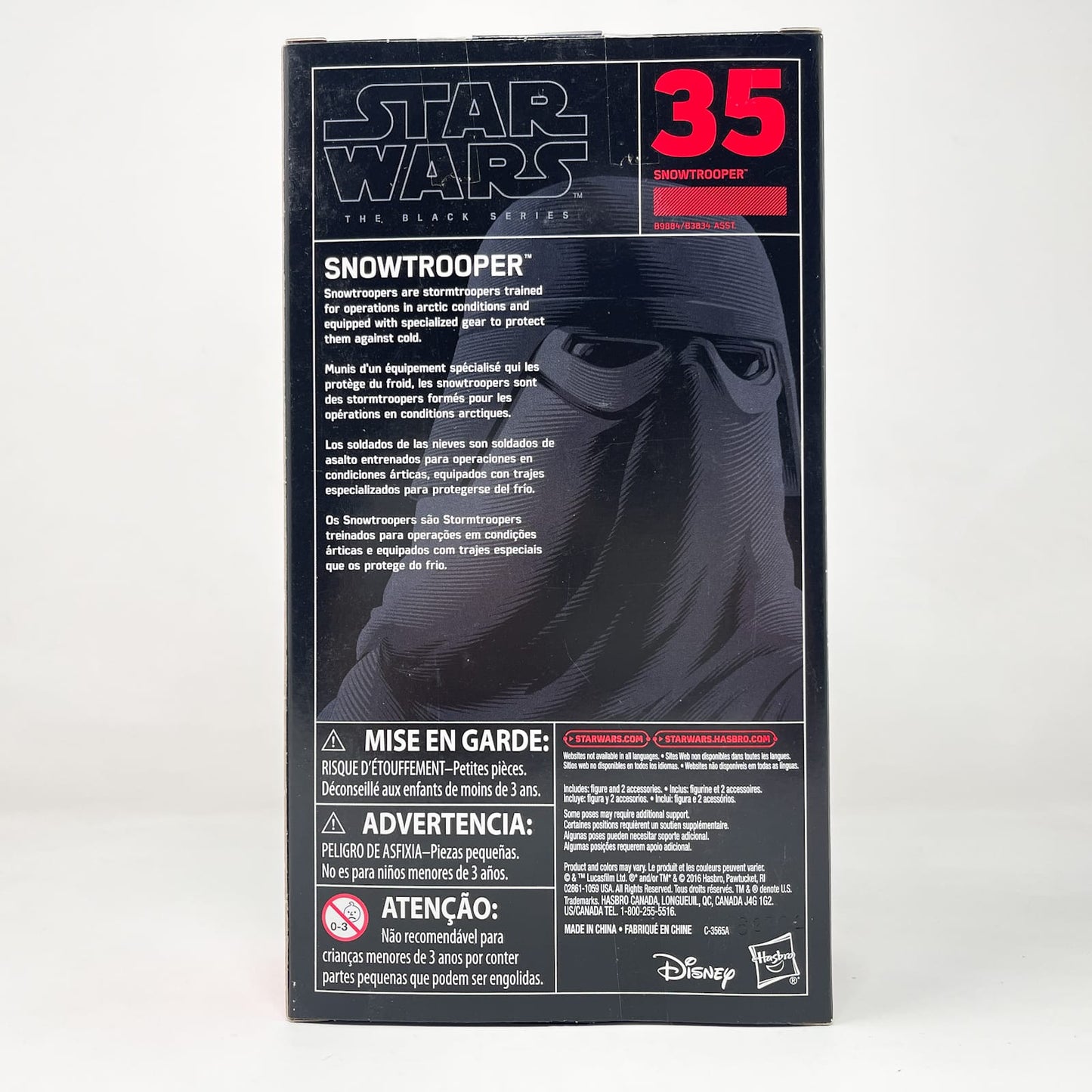 Vintage Hasbro Star Wars Black Series Sealed Figures Snowtrooper (ESB) #35 - Hasbro Black Series (2016)