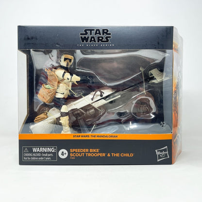 Vintage Hasbro Star Wars Black Series Sealed Figures Speeder Bike Scout Trooper and The Child - Black Series Hasbro Star Wars Action Figure