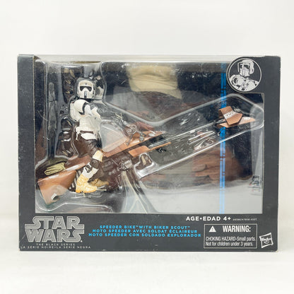 Vintage Hasbro Star Wars Black Series Sealed Figures Speeder Bike with Biker Scout (2013) - Black Series Hasbro Star Wars Action Figure
