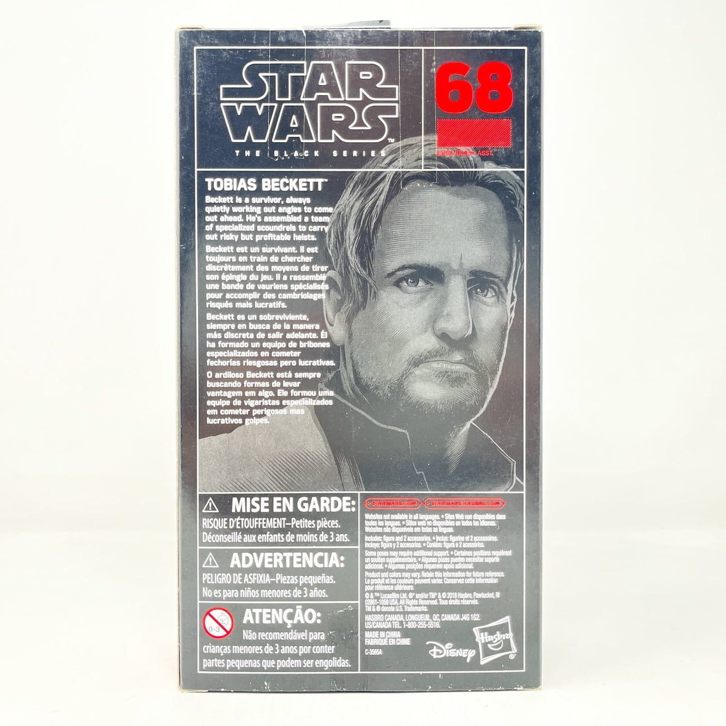 Vintage Hasbro Star Wars Black Series Sealed Figures Tobias Beckett (Solo) #68 - Hasbro Black Series (2018)