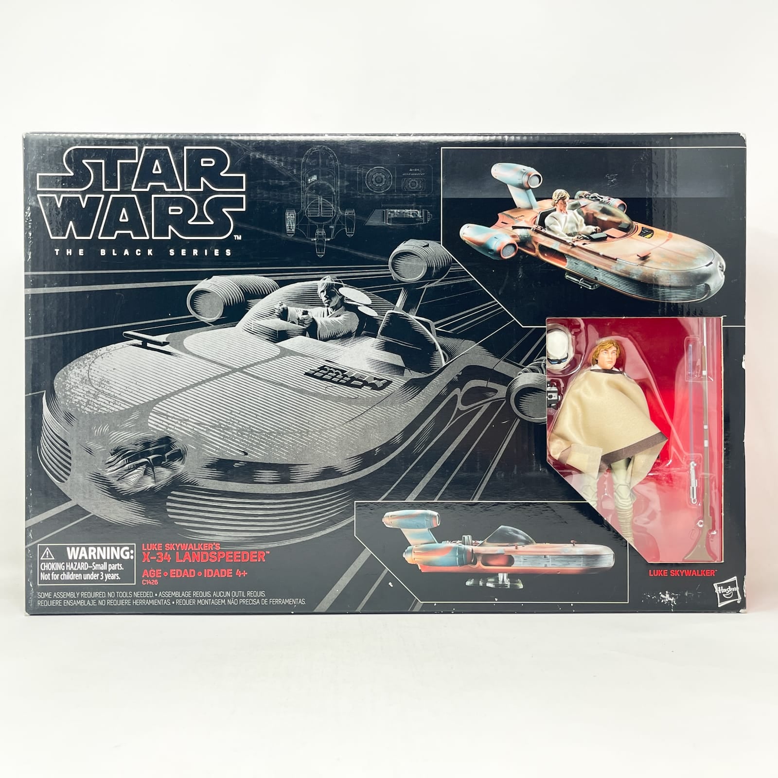 Vintage Hasbro Star Wars Black Series Sealed Figures X-34 Landspeeder and Luke Skywalker - Hasbro Black Series (2017)