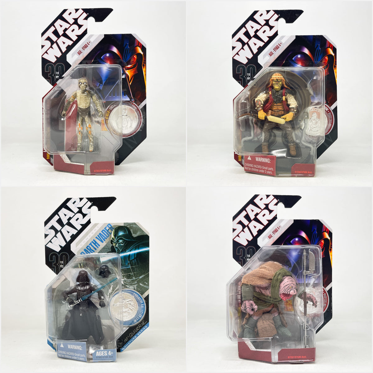 Vintage Hasbro Star Wars Mid MOC 30th Anniversary Collection Basic Figures Wave 1 - Complete Set of 60 – Hasbro 2007