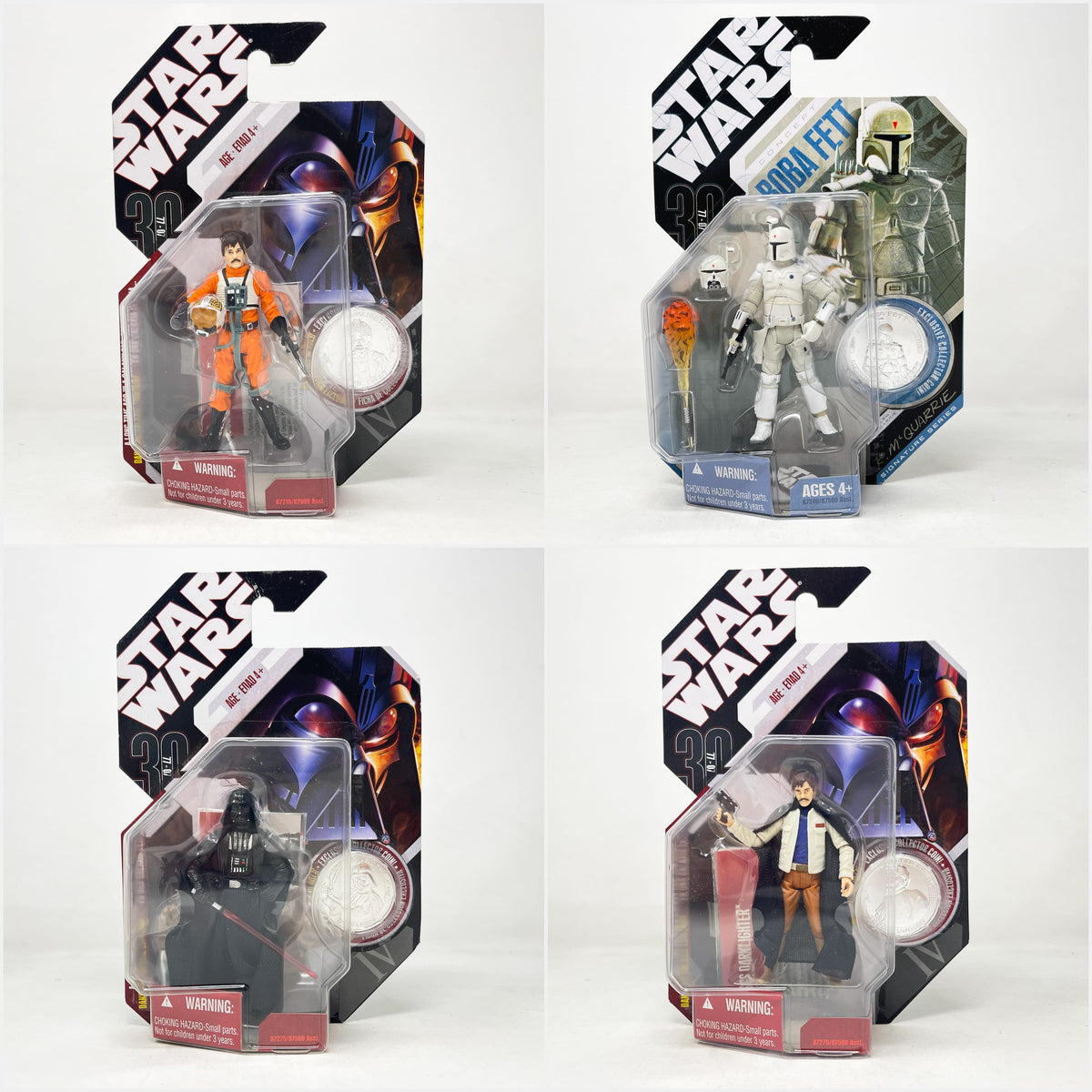 Vintage Hasbro Star Wars Mid MOC 30th Anniversary Collection Basic Figures Wave 1 - Complete Set of 60 – Hasbro 2007