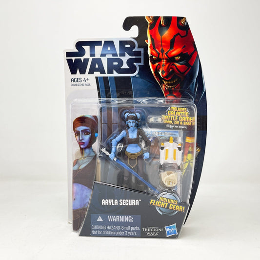 Vintage Hasbro Star Wars Mid MOC Aayla Secura CW14 - Hasbro Movie Heroes Clone Wars 2012