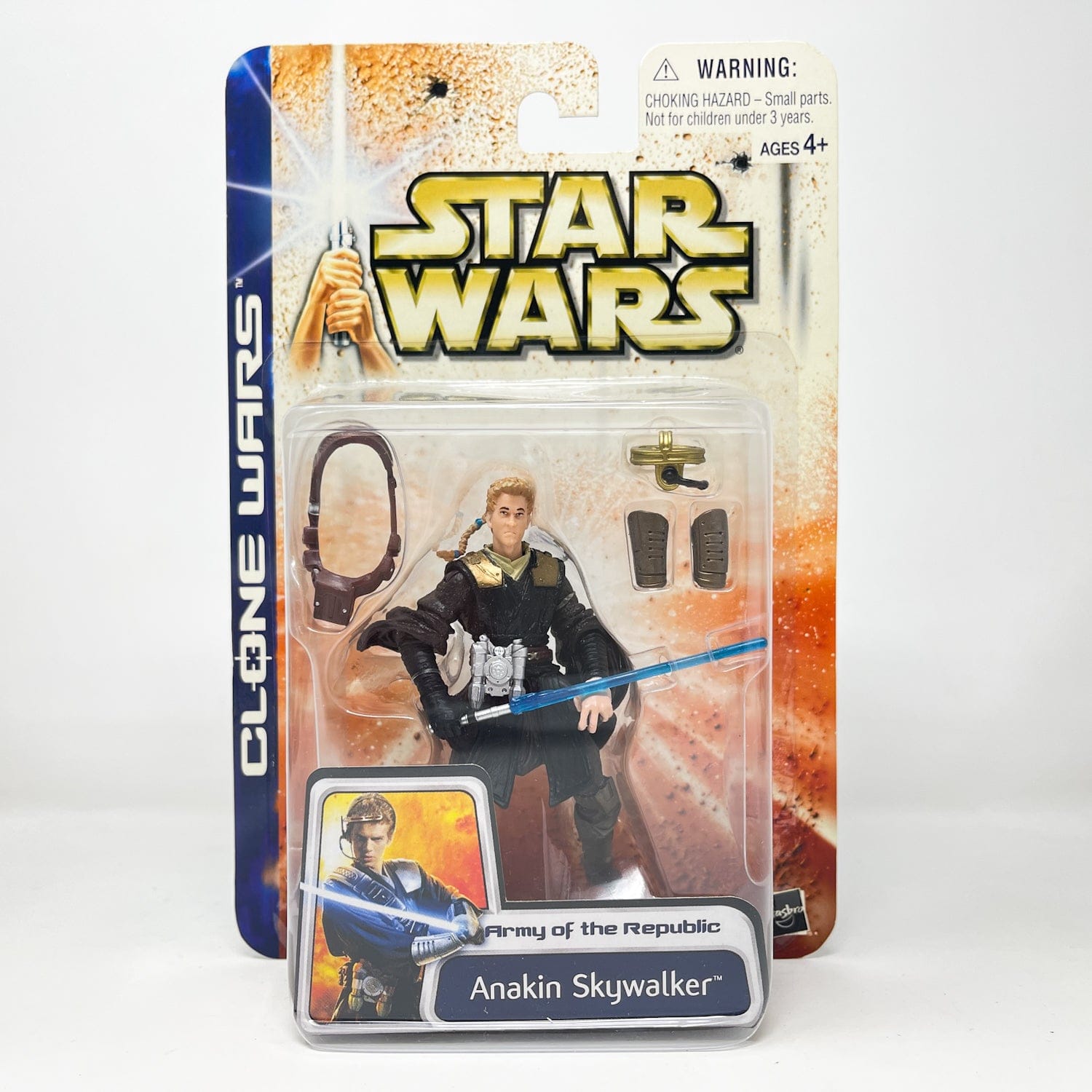 Vintage Hasbro Star Wars Mid MOC Anakin Skywalker - Army of the Republic 03-42 (2003) - SAGA Clone Wars MOC