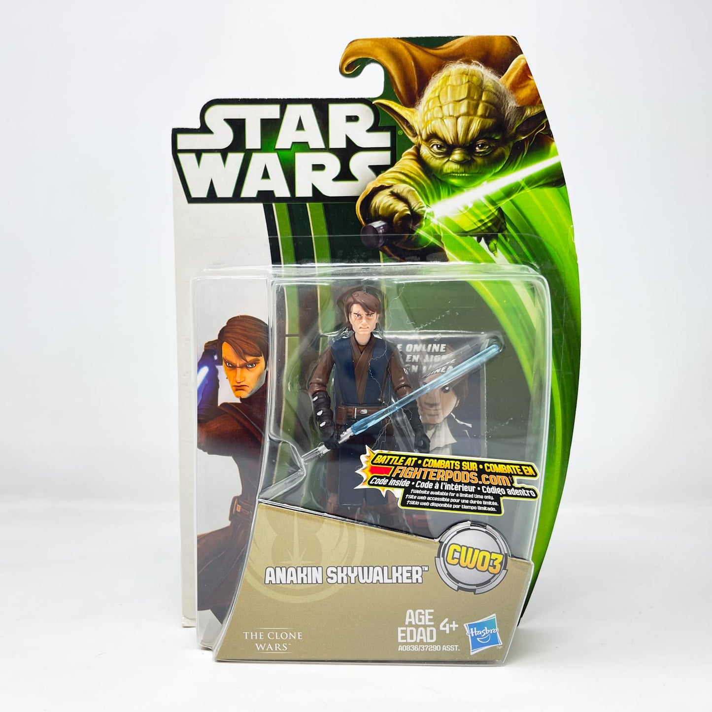 Vintage Hasbro Star Wars Mid MOC Anakin Skywalker CW03 - Hasbro Movie Heroes Clone Wars (2013)