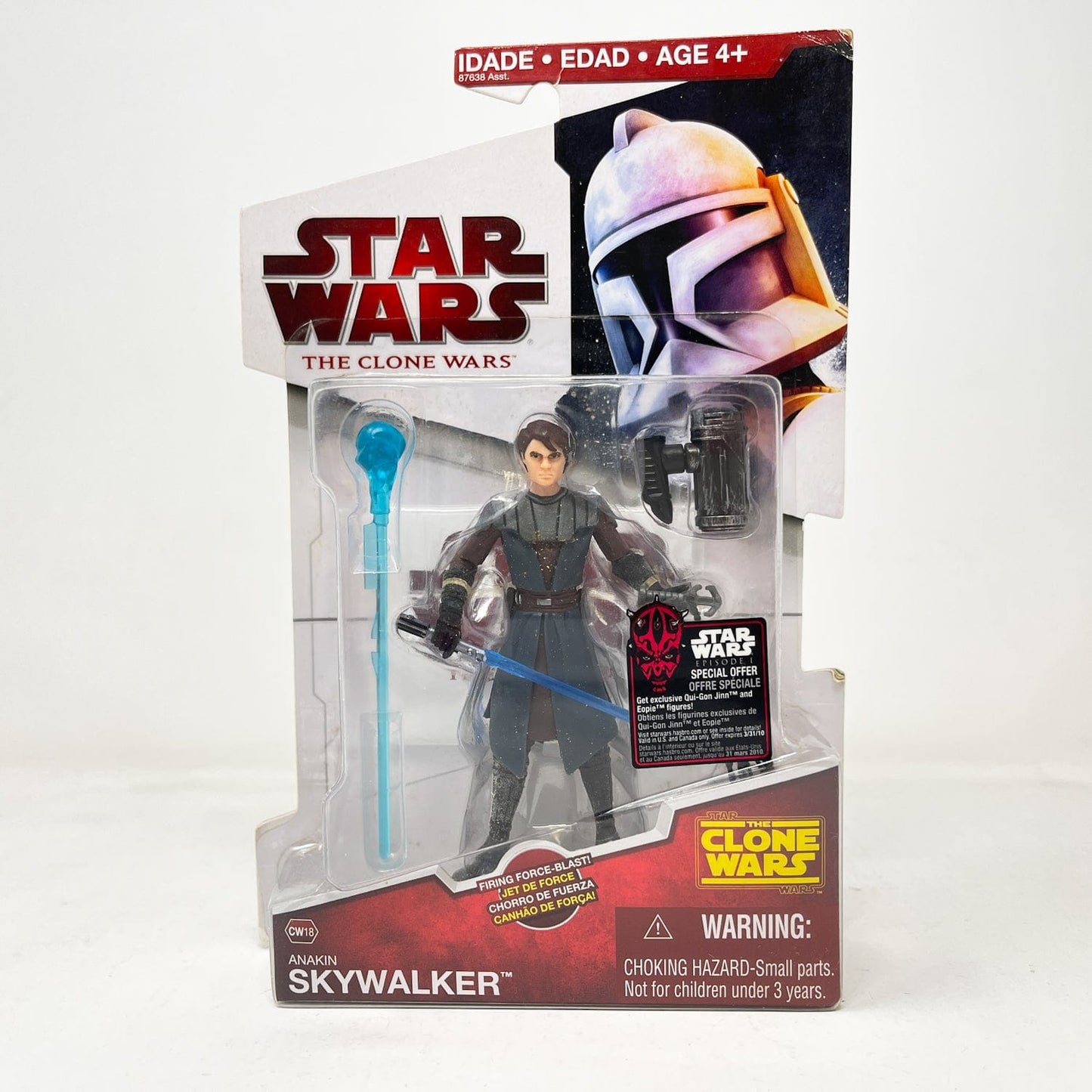 Vintage Hasbro Star Wars Mid MOC Anakin Skywalker CW18 - Hasbro Clone Wars 3.75"