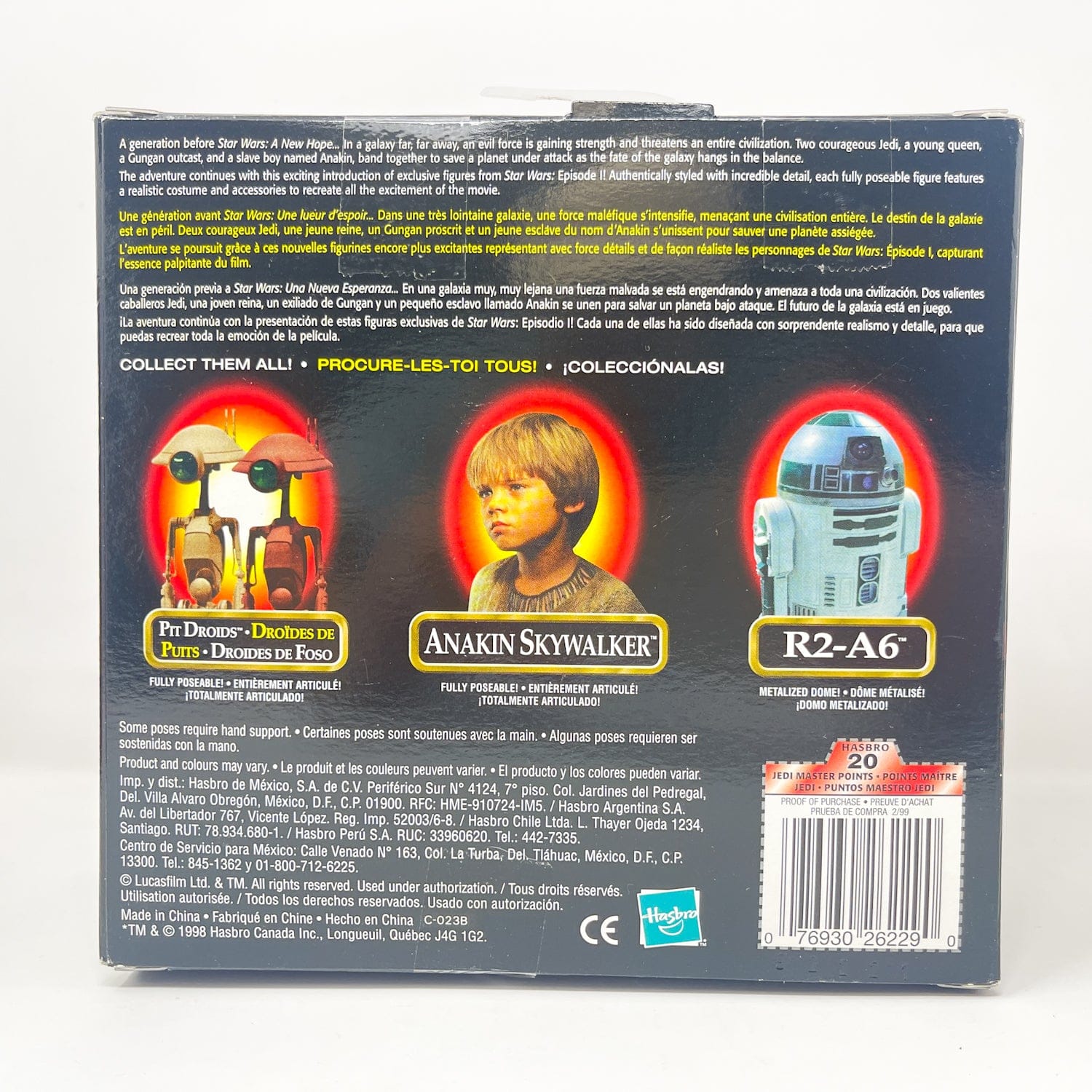 Vintage Hasbro Star Wars Mid MOC Anakin Skywalker - Hasbro Episode 1 Action Series 12 inch Scale (1998)