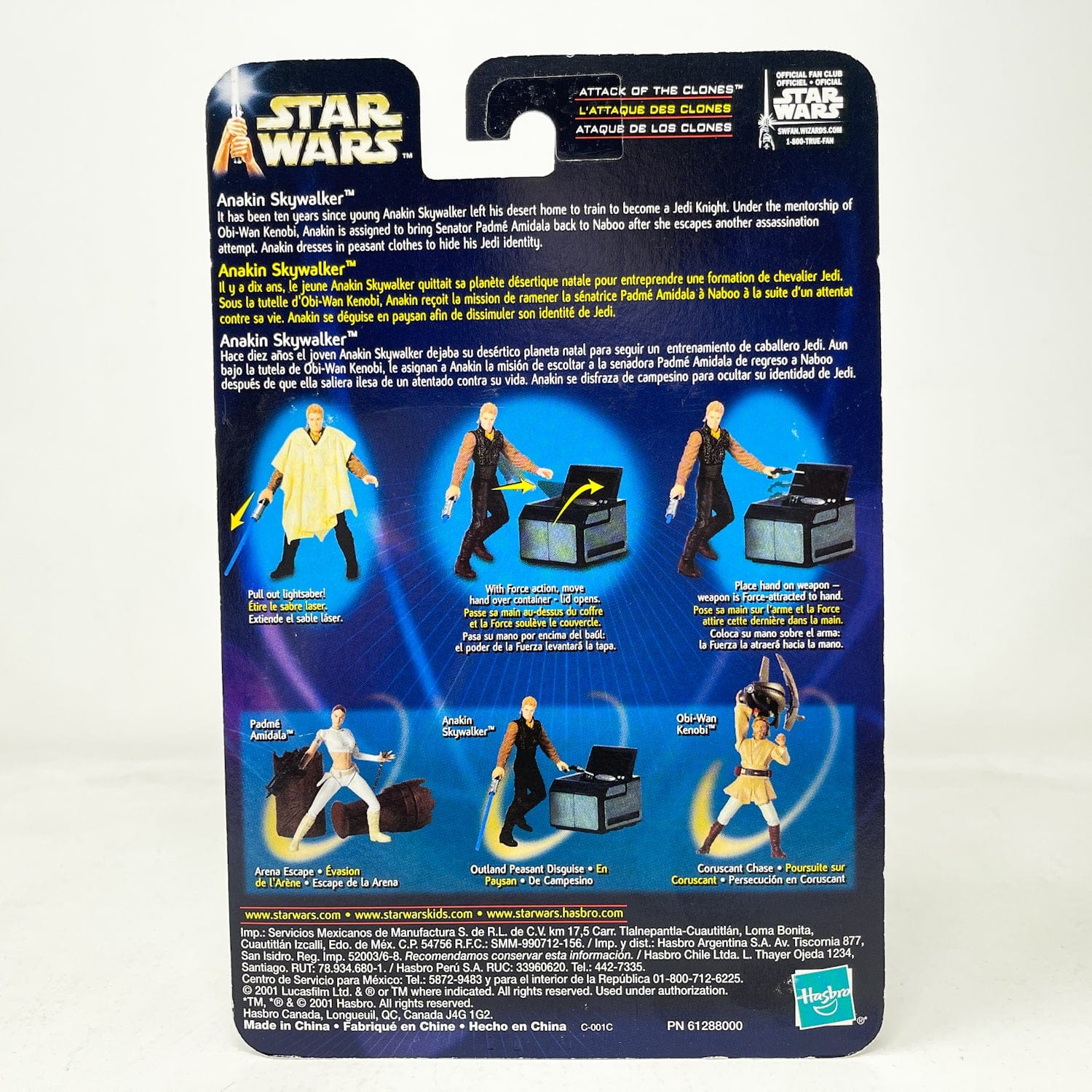 Vintage Hasbro Star Wars Mid MOC Anakin Skywalker (Outland Peasant Disguise) #02-01 - Hasbro SAGA Series 3.75"