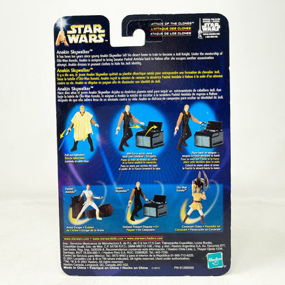 Vintage Hasbro Star Wars Mid MOC Anakin Skywalker (Outland Peasant Disguise) #02-01 - Hasbro SAGA Series 3.75"