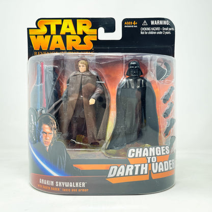 Vintage Hasbro Star Wars Mid MOC Anakin w/ Darth Vader Tunic & Armor (ROTS) - Hasbro 2005 3.75" Star Wars Action Figure