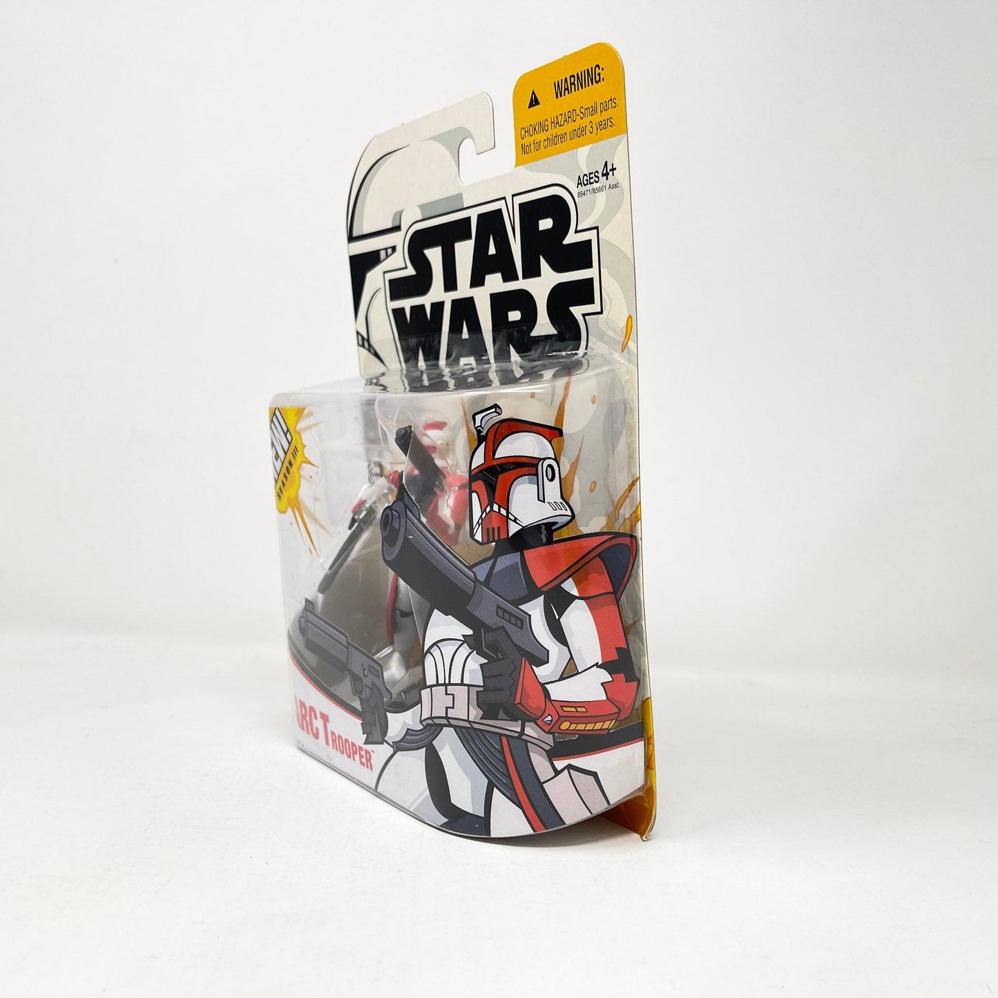 Vintage Hasbro Star Wars Mid MOC ARC Trooper - Red Stripe (2003) - Hasbro Tarkovsky Clone Wars Animated Figure MOC