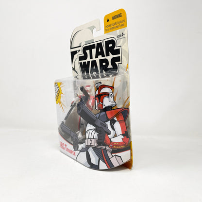 Vintage Hasbro Star Wars Mid MOC ARC Trooper - Red Stripe (2003) - Hasbro Tarkovsky Clone Wars Animated Figure MOC