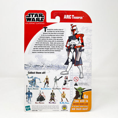 Vintage Hasbro Star Wars Mid MOC ARC Trooper - Red Stripe (2003) - Hasbro Tarkovsky Clone Wars Animated Figure MOC