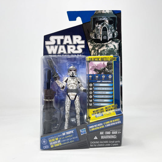 Vintage Hasbro Star Wars Mid MOC ARF Trooper (Jungle Camo) CW24 - Hasbro The Clone Wars (2010)