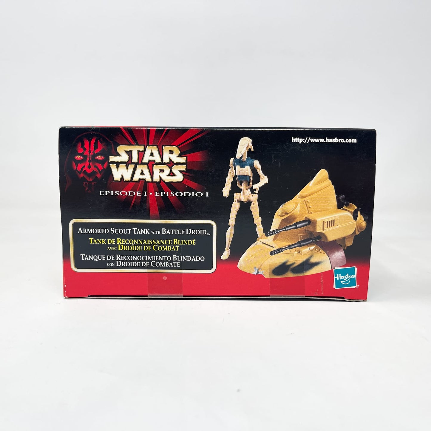 Vintage Hasbro Star Wars Mid MOC Armored Scout Tank with Battle Droid - Hasbro The Phantom Menace (1999)
